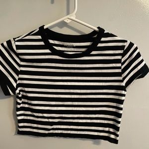 Black and white crop top